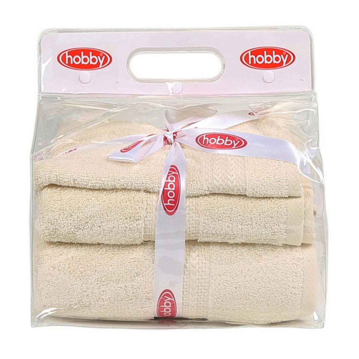 FROTTIERSET Creme 3-teilig  - Creme, Basics, Textil (30/50cm)