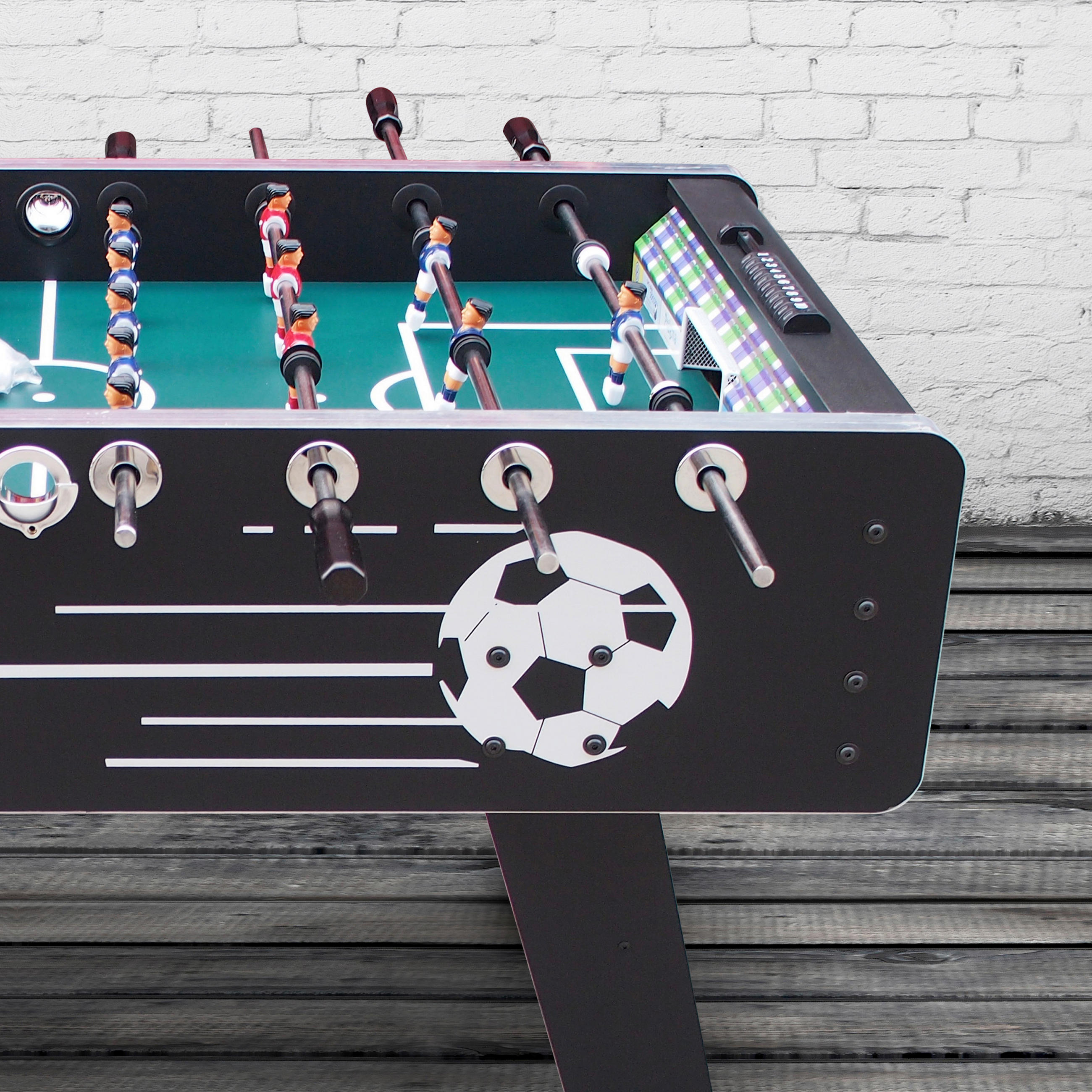 FUSSBALLTISCH ARENA - Schwarz, Basics, Holz (75/88/141cm)