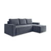 KUTNA GARNITURA tekstil  tamno plava   - bijela/siva, Design, tekstil/plastika (250/156cm) - MID.YOU