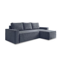KUTNA GARNITURA tekstil  tamno plava   - bijela/siva, Design, tekstil/plastika (250/156cm) - MID.YOU