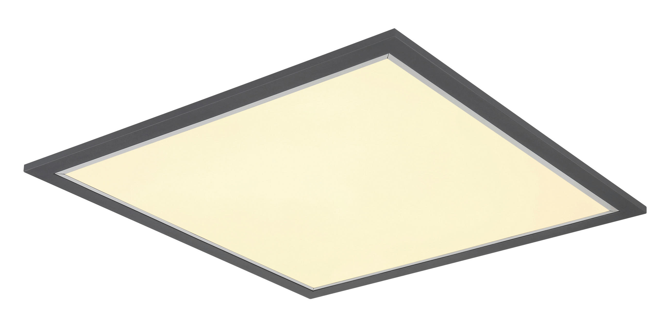 LED-DECKENLEUCHTE    44,5/44,5/6 cm  - Chromfarben/Weiss, Konventionell, Kunststoff/Metall (44,5/44,5/6cm) - Globo