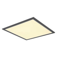 LED-DECKENLEUCHTE    44,5/44,5/6 cm  - Chromfarben/Weiss, Konventionell, Kunststoff/Metall (44,5/44,5/6cm) - Globo