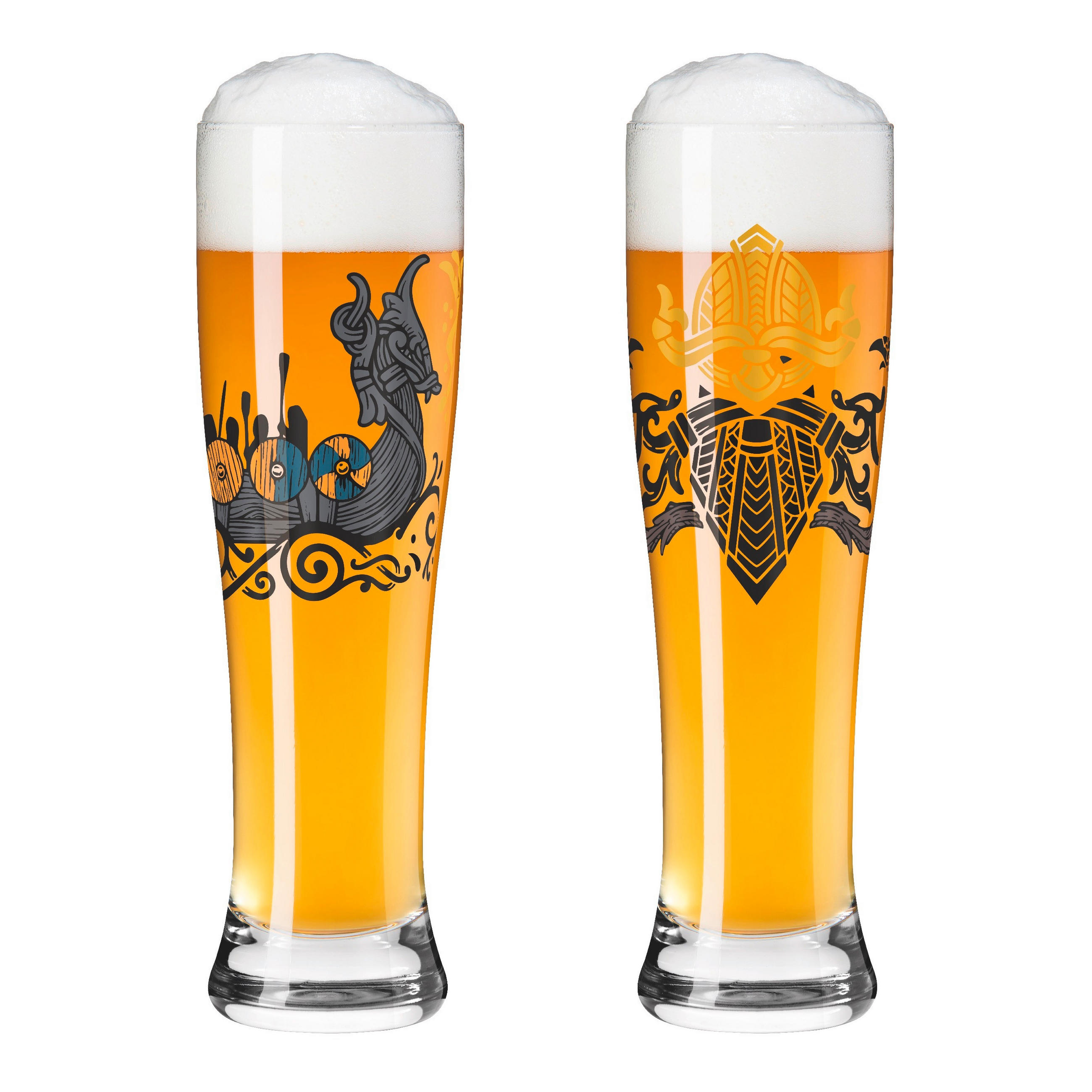 GLÄSERSET Brauchzeit 2-teilig  - Transparent/Goldfarben, Trend, Glas (7,5/25,4cm) - Ritzenhoff