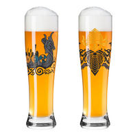 GLÄSERSET Brauchzeit 2-teilig  - Transparent/Goldfarben, Trend, Glas (7,5/25,4cm) - Ritzenhoff