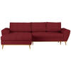 ECKSOFA in Webstoff Rot  175/282 cm  - Eichefarben/Rot, Design, Holz/Textil (175/282cm) - Carryhome