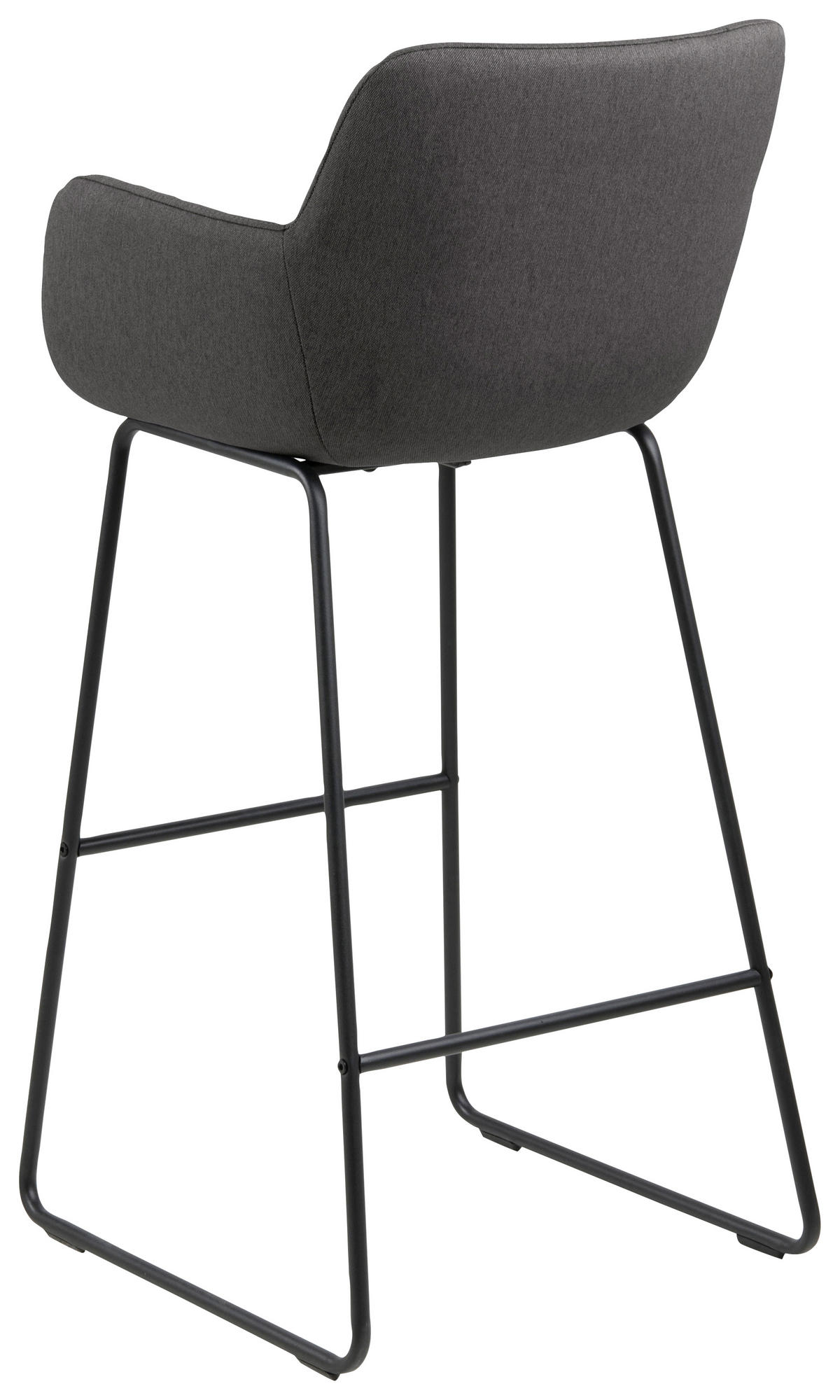 BARHOCKER Flachgewebe Dunkelgrau  - Dunkelgrau/Schwarz, Design, Textil/Metall (52/100/53cm) - Carryhome