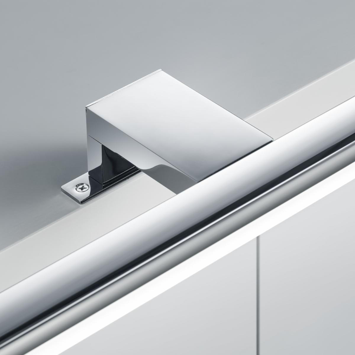 LED-WANDLEUCHTE 99/4/11 cm   - Chromfarben, Design, Kunststoff/Metall (99/4/11cm) - Helestra