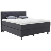 BOXSPRINGBETT 160/200 cm  in Grau  - Grau, Konventionell, Textil/Metall (160/200cm) - Welnova