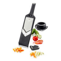 GEMÜSEHOBEL  - Edelstahlfarben/Schwarz, Basics, Kunststoff/Metall (32,2/8/2,2cm) - Gefu