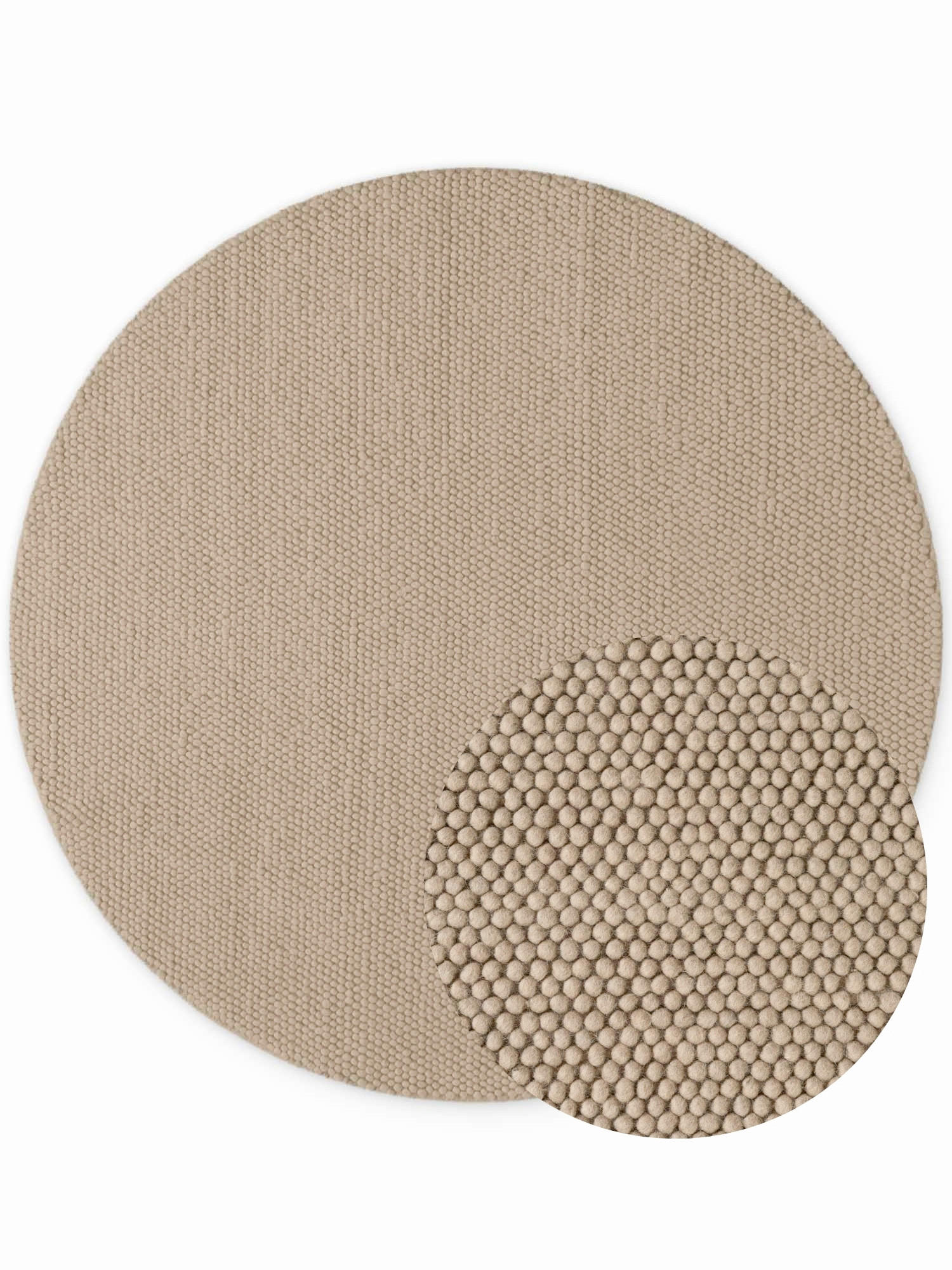 WOLLTEPPICH 200 cm Richmond Beige, Beigebraun rund  - Beige/Beigebraun, KONVENTIONELL, Textil (200cm) - Ted Baker