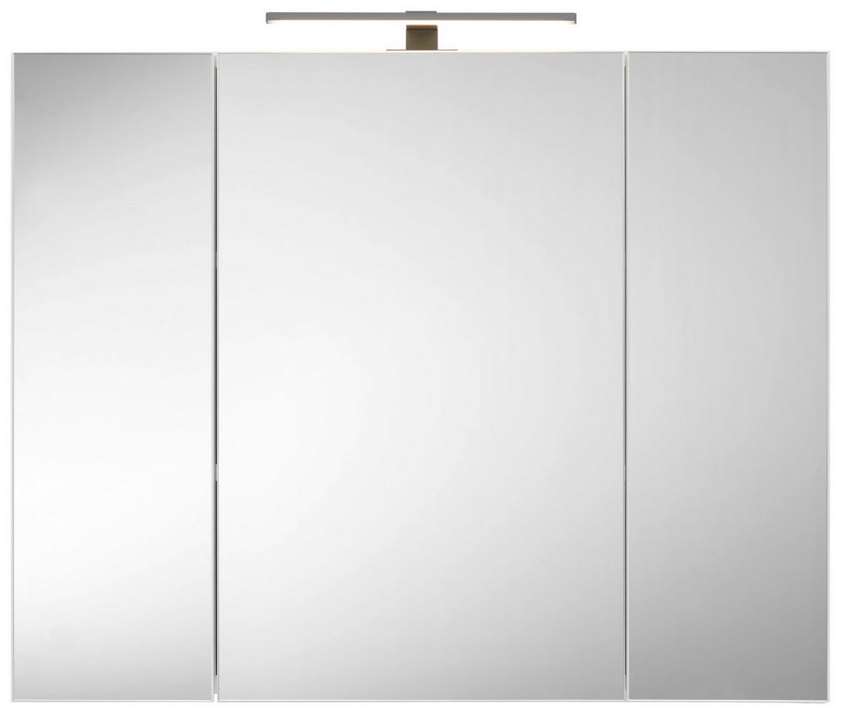 DULAP CU OGLINDĂ 80/63,1/17 cm  - alb, Design, material pe bază de lemn (80/63,1/17cm) - Hom`in