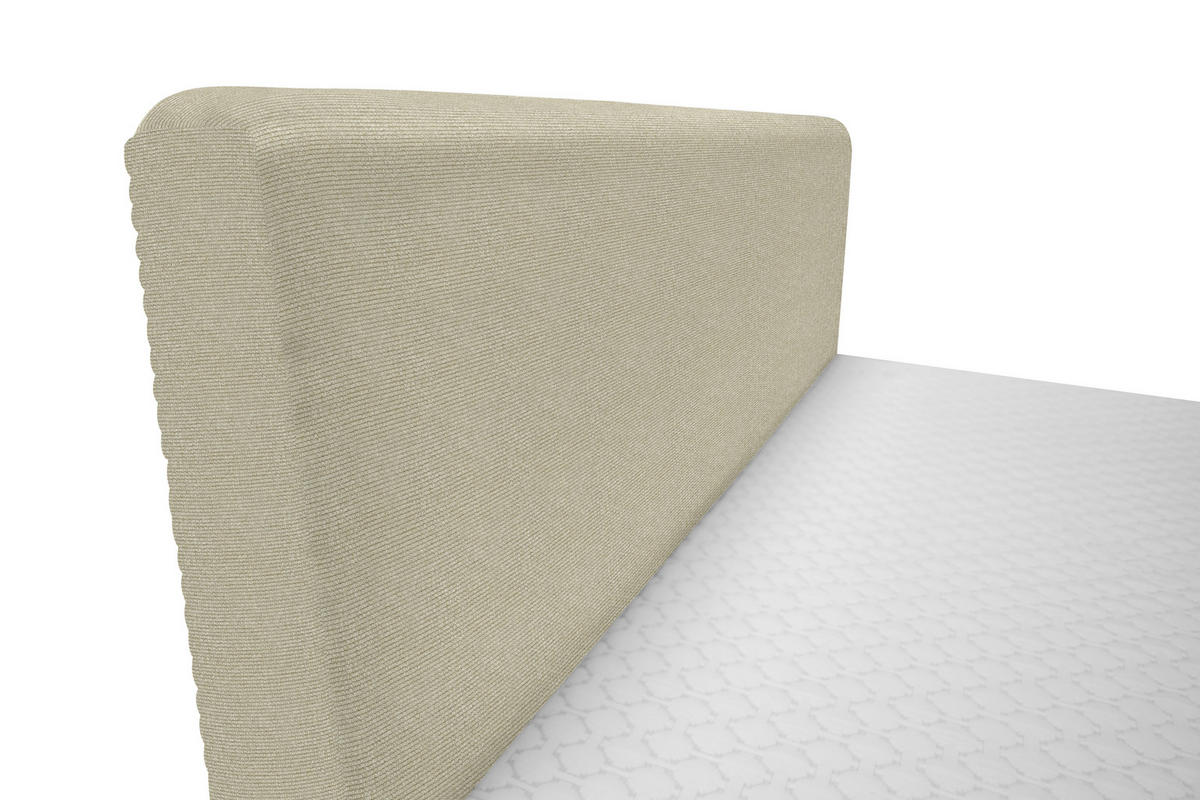 BOXBETT 160/200 cm  in Beige  - Beige/Schwarz, Design, Holz/Holzwerkstoff (160/200cm) - Xora