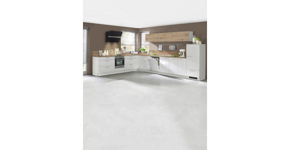 EINBAUKÜCHE   - Eichefarben/Weiß, Design, Holzwerkstoff/Kunststoff - Dieter Knoll