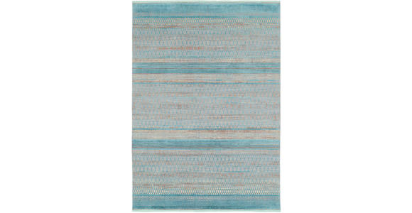 WEBTEPPICH 65/130 cm Tinto Maestro Grau, Türkis  - Türkis/Grau, Design, Textil (65/130cm) - Dieter Knoll