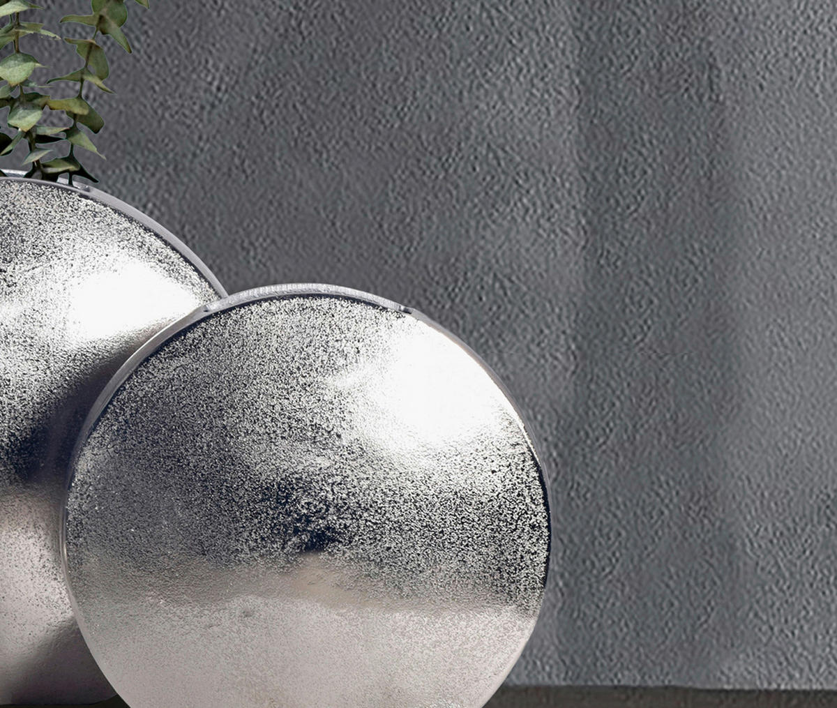 DEKOVASE  - Silberfarben, Design, Metall (35/34/13,5cm) - Livetastic