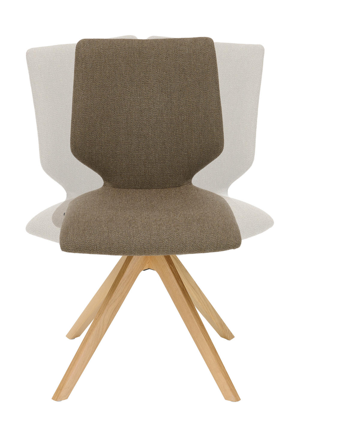 STUHL  in Struktur Holz, Textil  - Eichefarben/Braun, Design, Holz/Textil (50/92/64cm) - Venjakob