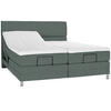 BOXSPRINGBETT 200/200 cm  in Grün  - Chromfarben/Grün, Konventionell, Kunststoff/Textil (200/200cm) - Voleo