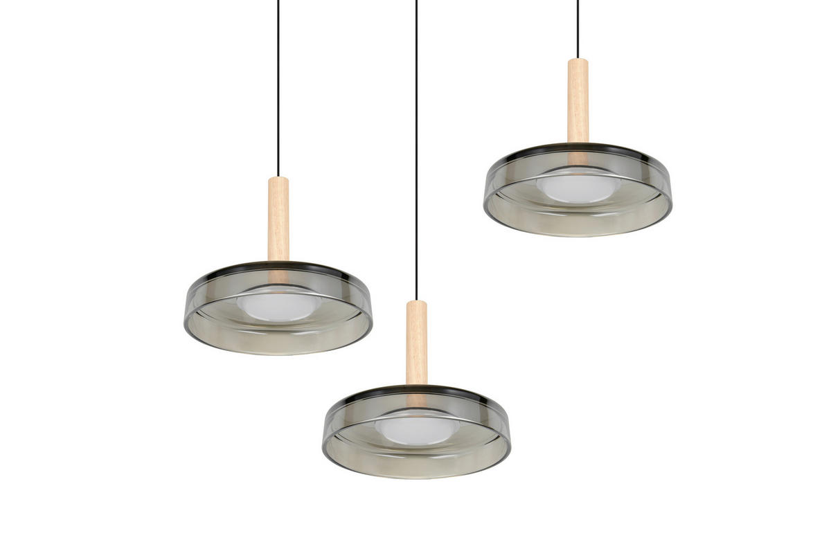 LED-PENDELLAMPA 35/200 cm  - grå/svart, Design, metall/glas (35/200cm) - Trio Leuchten