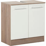 WASCHBECKENUNTERSCHRANK 60/62/33 cm  - Chromfarben/Eiche San Remo, Design, Holzwerkstoff (60/62/33cm) - Xora