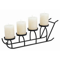 ADVENTSKRANZ  - Schwarz, Basics, Metall (44,0/19,0/9,0cm) - X-Mas