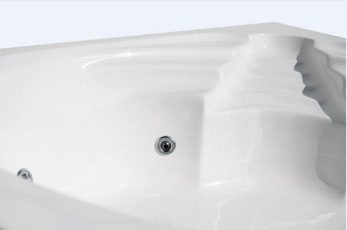 WHIRLPOOL-BADEWANNE Wandmontage   - Weiß, Basics (150/57/150cm)