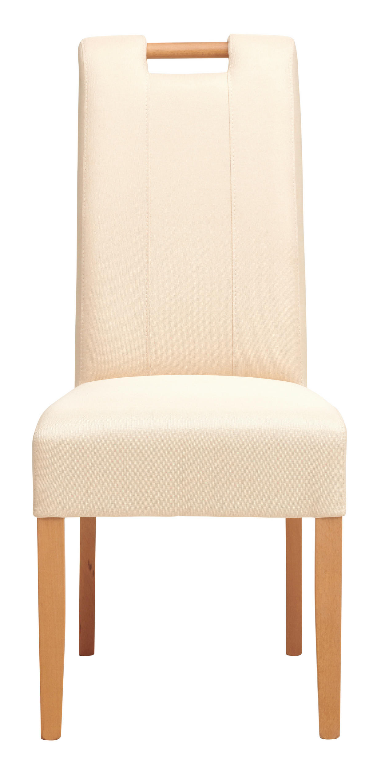 STUHL Webstoff Beige Buche massiv  - Beige/Naturfarben, MODERN, Holz/Textil (46/101/62cm) - Livetastic