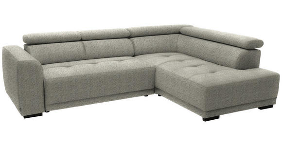 ECKSOFA  in Struktur Creme  284/205 cm  - Creme/Schwarz, Design, Kunststoff/Textil (284/205cm) - Xora