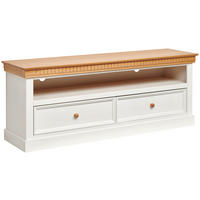 LOWBOARD 169/63/42 cm  - Naturfarben/Weiß, ROMANTIK / LANDHAUS, Holz (169/63/42cm) - MID.YOU