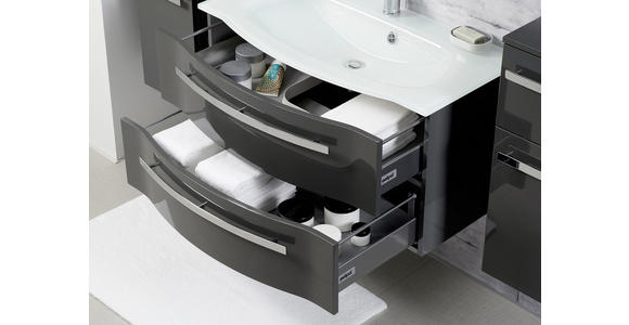 WASCHTISCHUNTERSCHRANK - Chromfarben/Grau, KONVENTIONELL, Holzwerkstoff/Metall (90/48,2/48,1cm) - Xora