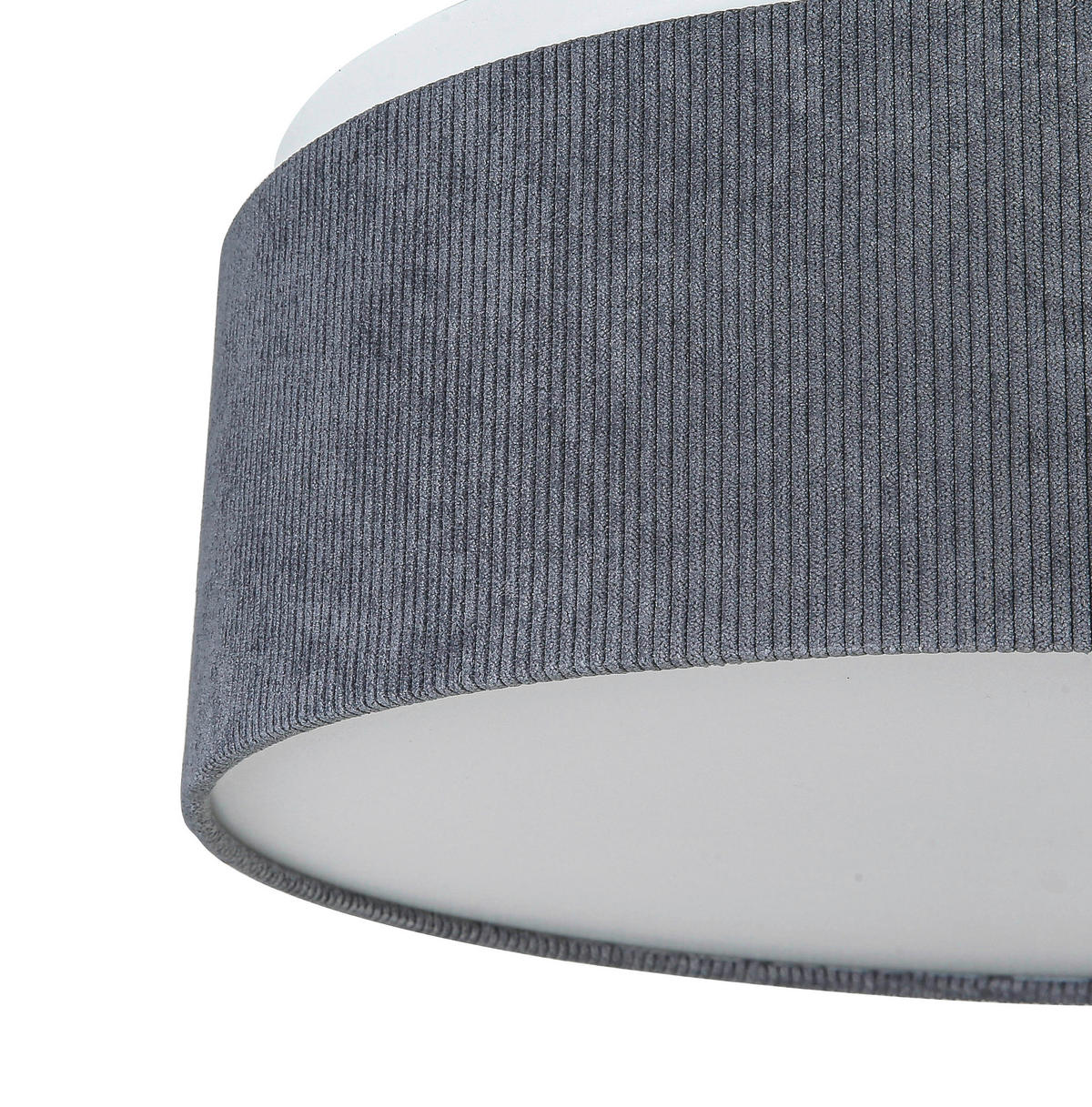 DECKENLEUCHTE 40/15 cm   - Anthrazit, Trend, Kunststoff/Textil (40/15cm) - Novel