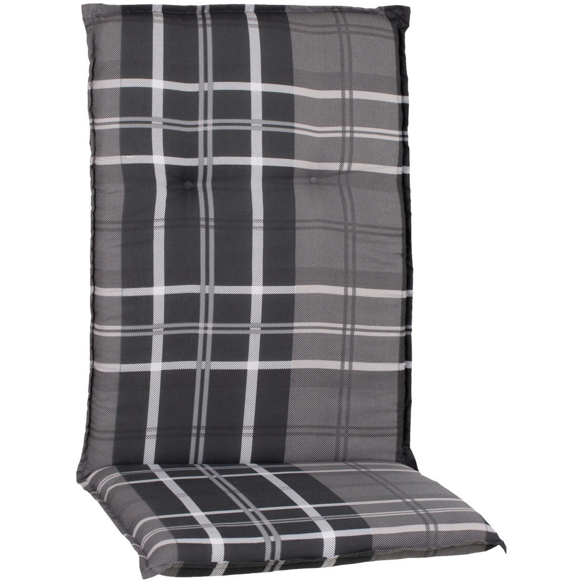 SADA POLSTRŮ NA ŽIDLI 4 ks  - šedá/antracitová, Basics, textil (118/50/6cm) - Gardenson