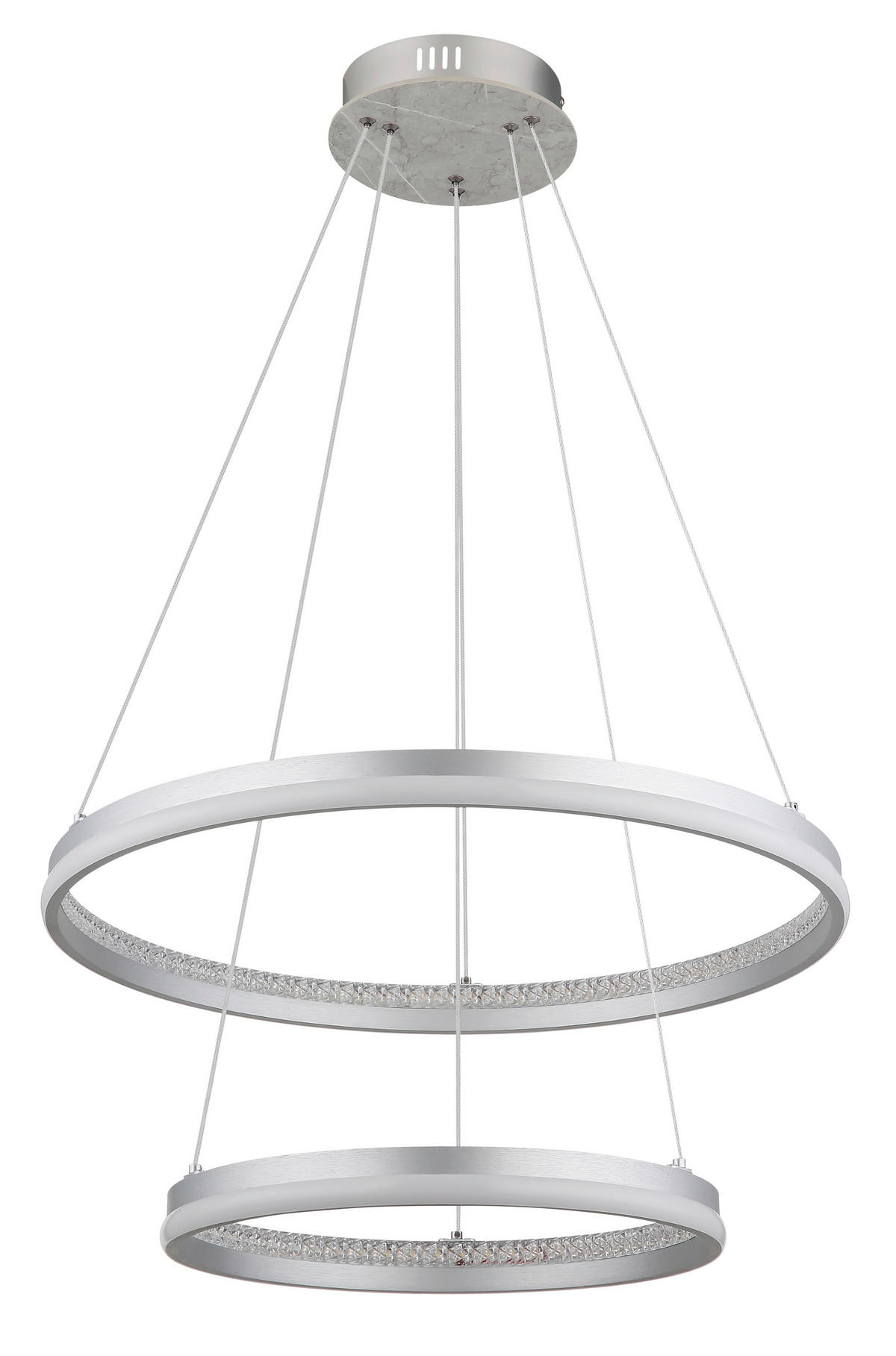 LED-HÄNGELEUCHTE 59,5/120 cm    - Klar/Weiss, Design, Kunststoff/Metall (59,5/120cm) - Globo
