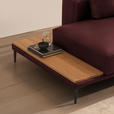 ECKSOFA  in Echtleder Bordeaux  304/201 cm  - Bordeaux/Schwarz, Design, Leder/Metall (304/201cm) - Belluti