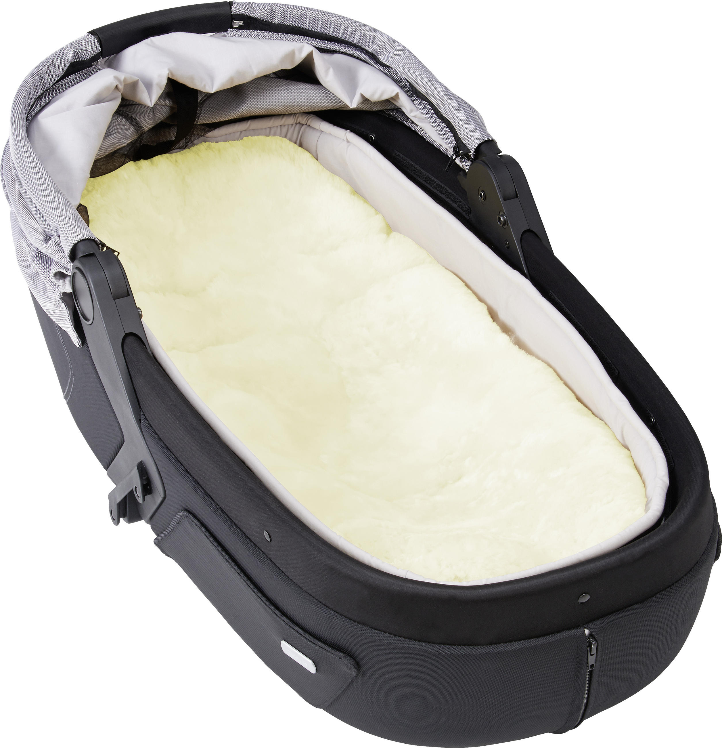 KINDERWAGENEINLAGE - Weiß, Natur, Naturmaterialien (33,5/73cm) - Jimmylee