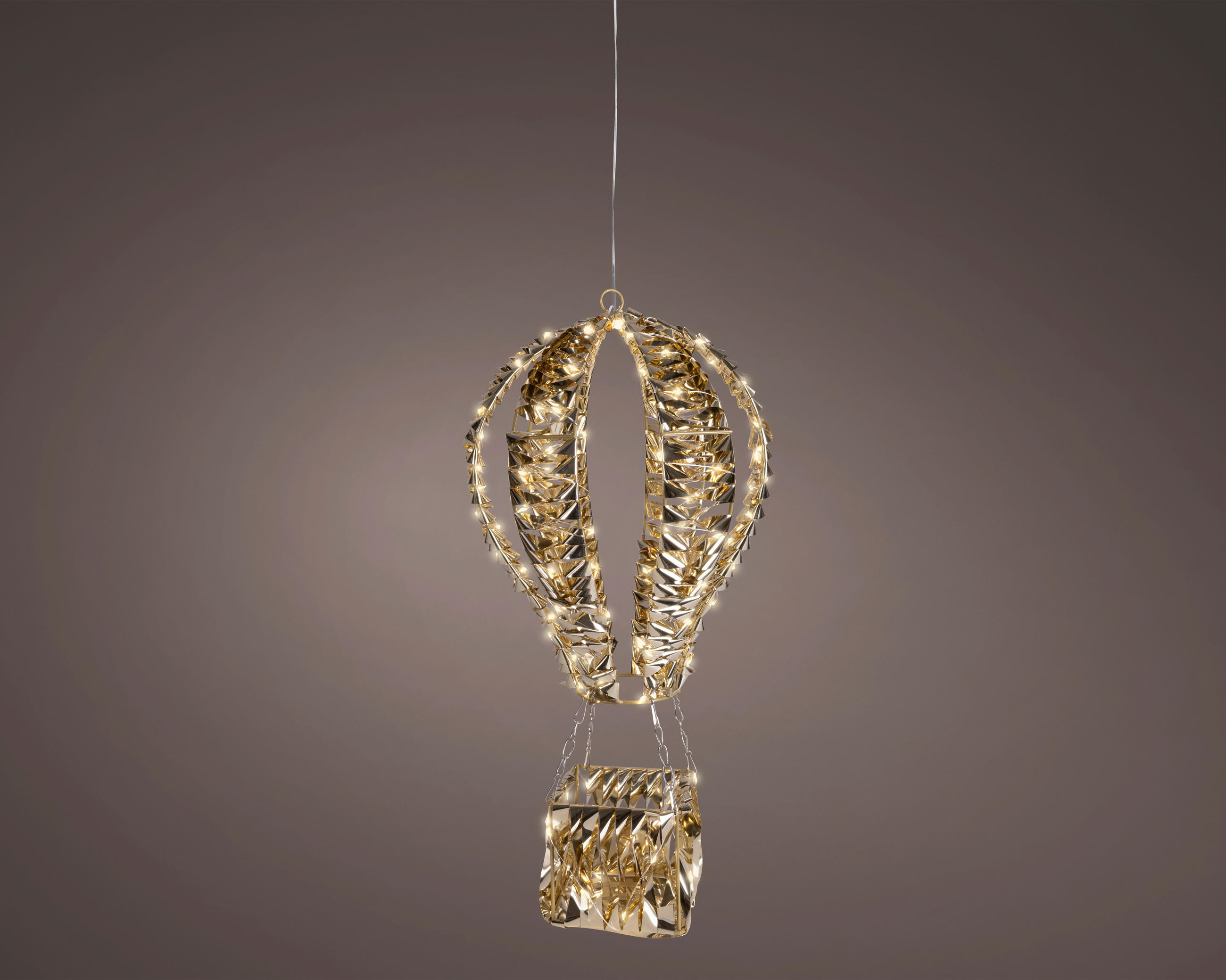 LED KARÁCSONYI FIGURA - aranyszínű, Basics, műanyag (22/22/48cm)