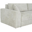 SCHLAFSOFA Struktur Creme  inkl. Zierkissen, Rückenkissen, Bettkasten, Schlaffunktion, Rücken echt  - Creme/Schwarz, KONVENTIONELL, Kunststoff/Textil (253/87/102cm) - Xora