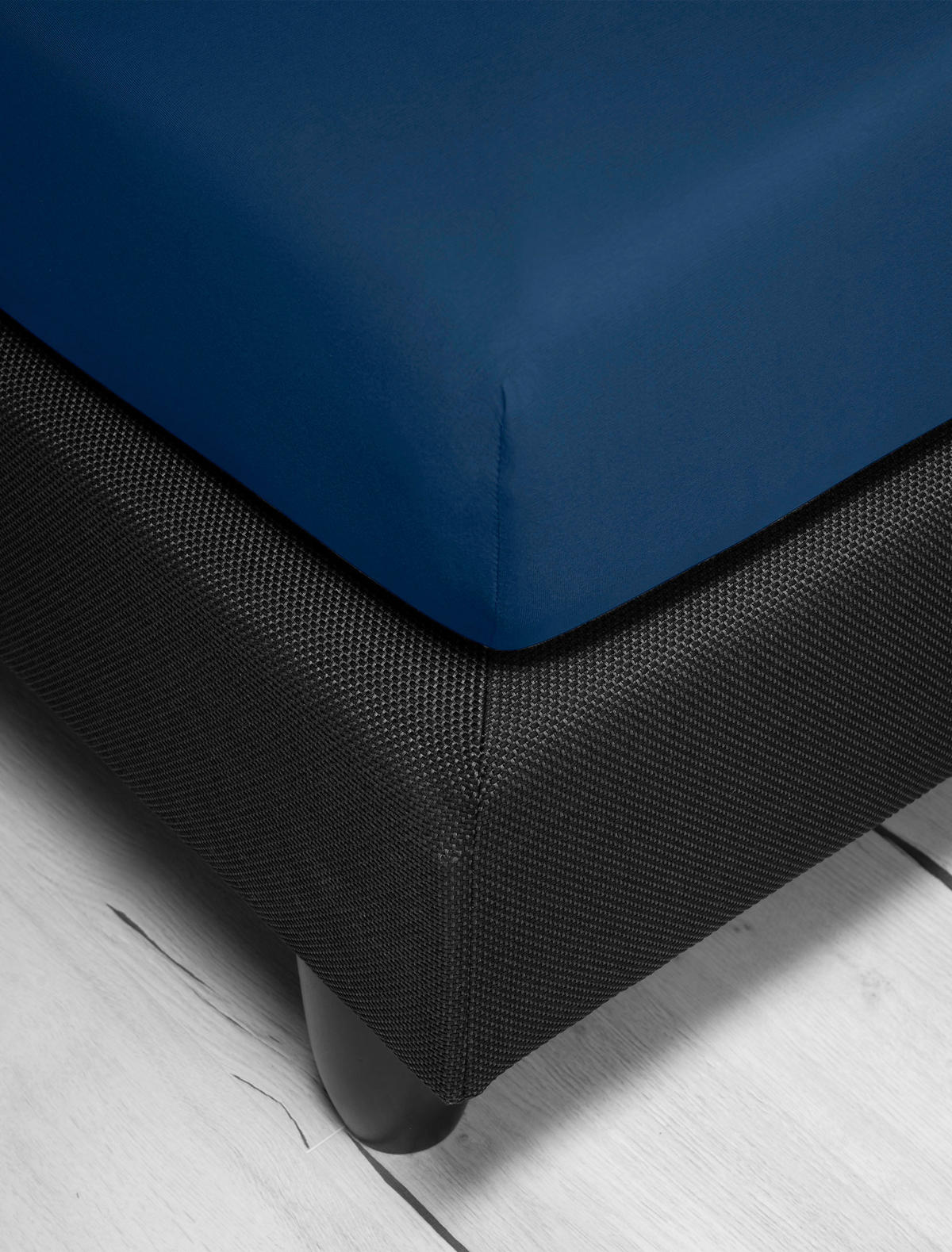 SPANNBETTTUCH Jersey 100/200 cm  - Dunkelblau, KONVENTIONELL, Textil (100/200cm) - Irisette