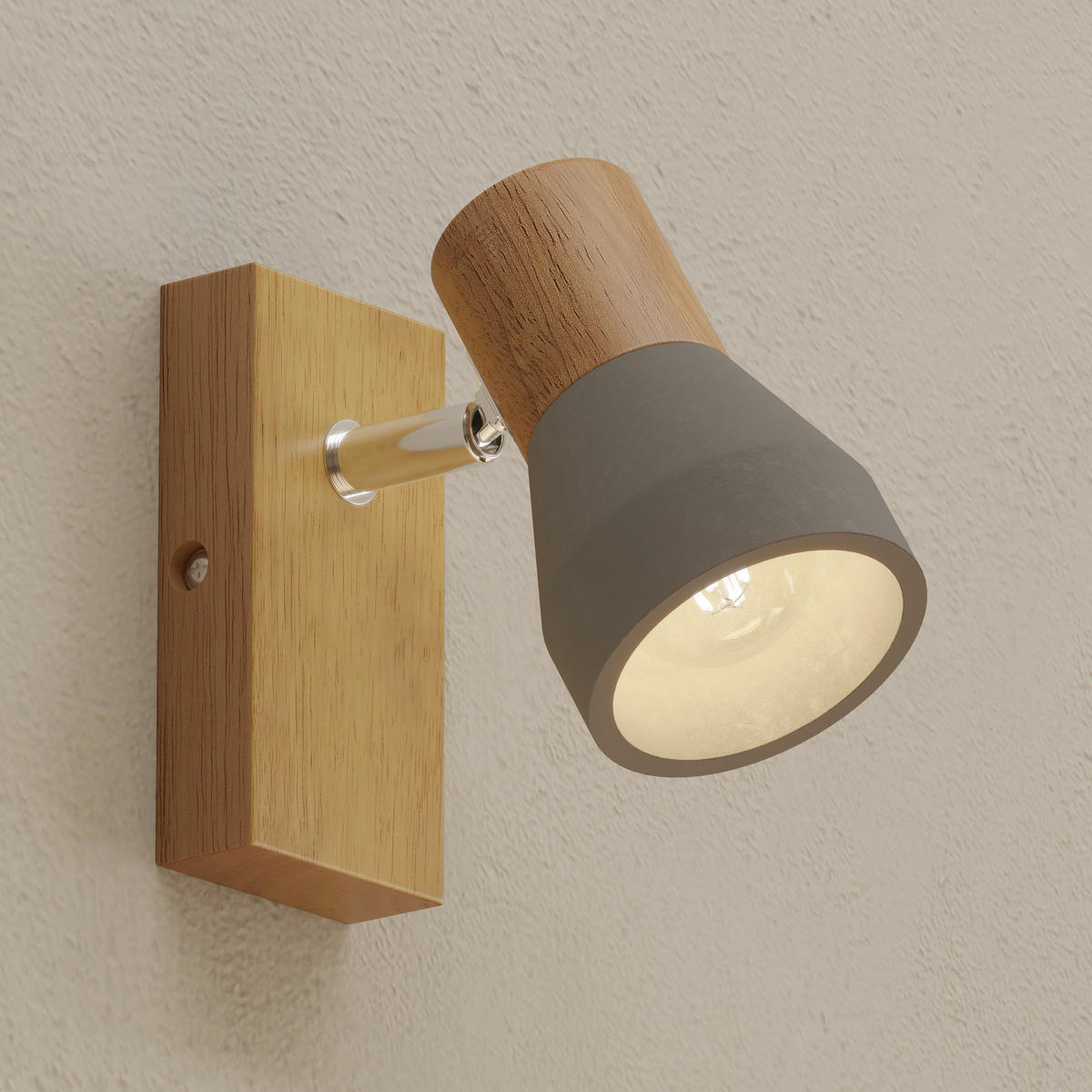 STRAHLER Alina 12,3/7,2/12 cm  - Eschefarben/Grau, Natur, Holz/Stein (12,3/7,2/12cm) - Novel