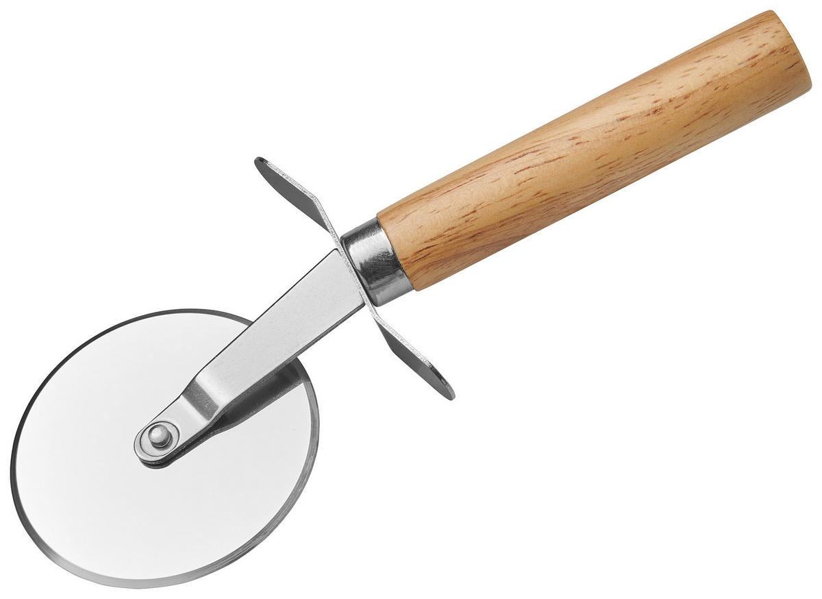PIZZASET  - Hellbraun/Grau, Trend, Holz/Metall (35,5cm)