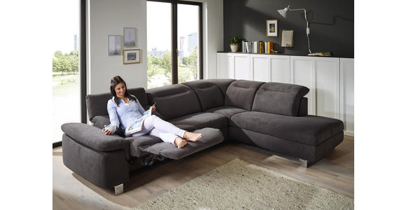 WOHNLANDSCHAFT in Textil Grün - Chromfarben/Grün, Design, Textil/Metall (305/231cm) - Dieter Knoll