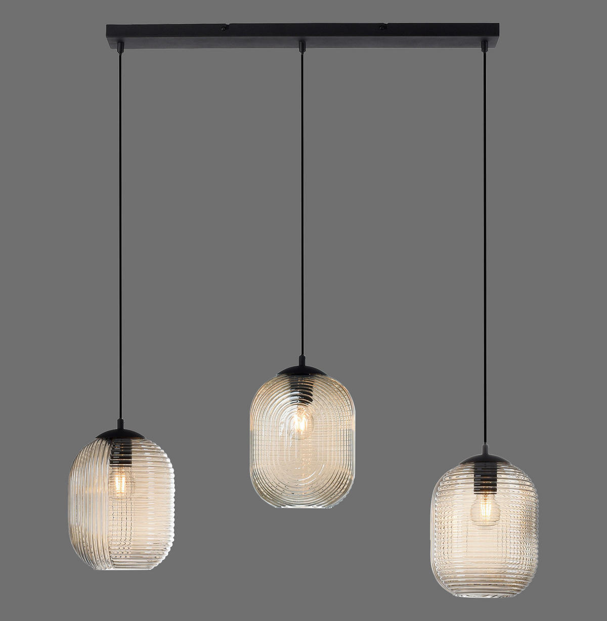 LED-HÄNGELEUCHTE Shitake 86/19/150 cm   - Schwarz, Design, Kunststoff/Metall (86/19/150cm)