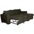 ECKSOFA Dunkelgrün Webstoff  - Dunkelgrün/Braun, KONVENTIONELL, Holz/Textil (170/235cm) - Carryhome