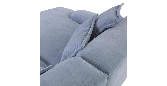 ECKSOFA  in Flachgewebe Blau  174/274 cm  - Blau/Schwarz, KONVENTIONELL, Kunststoff/Textil (174/274cm) - Carryhome