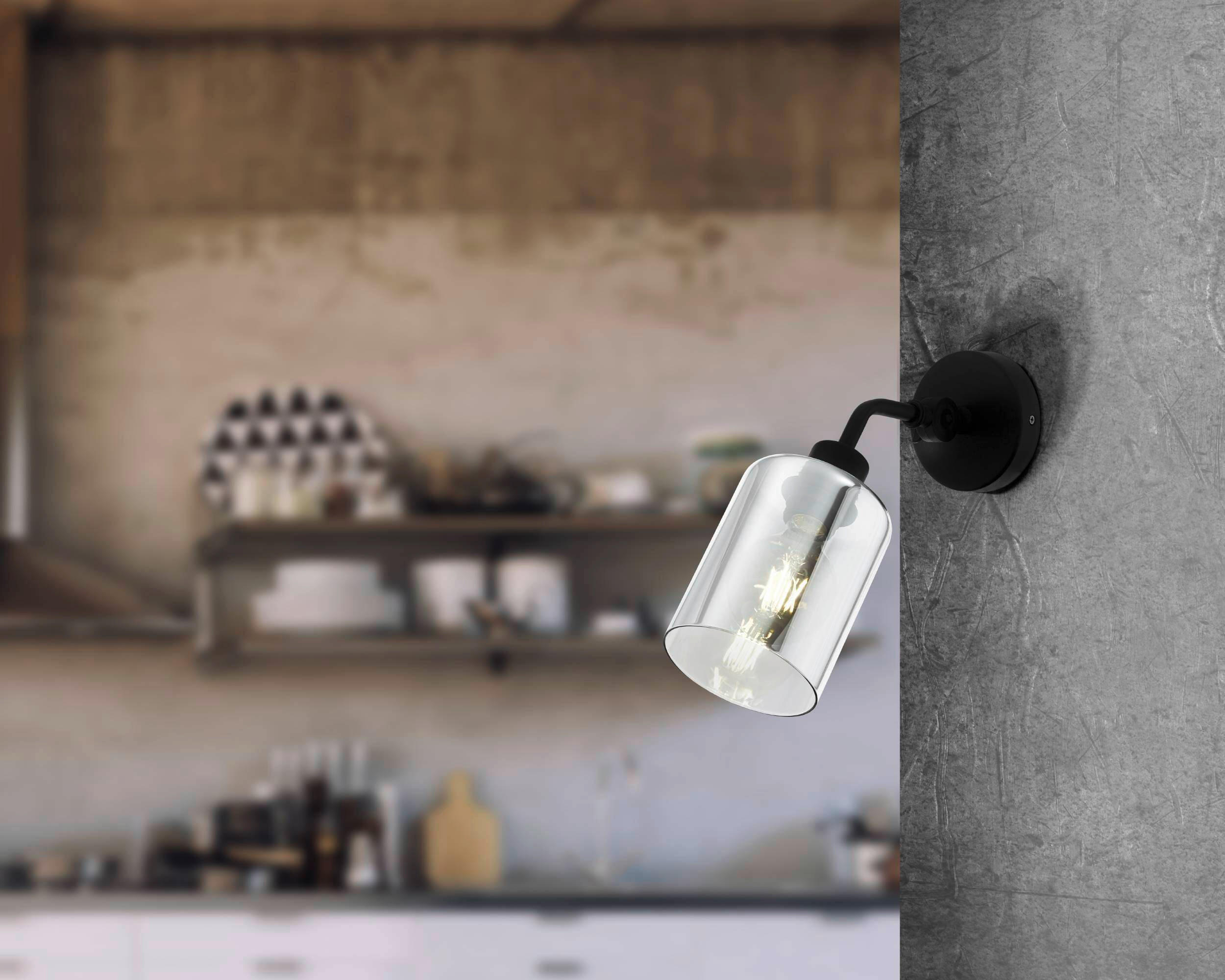 VÄGGLAMPA Forestburg 11,5/29 cm   - vit, Design, metall/glas (11,5/29cm) - Eglo