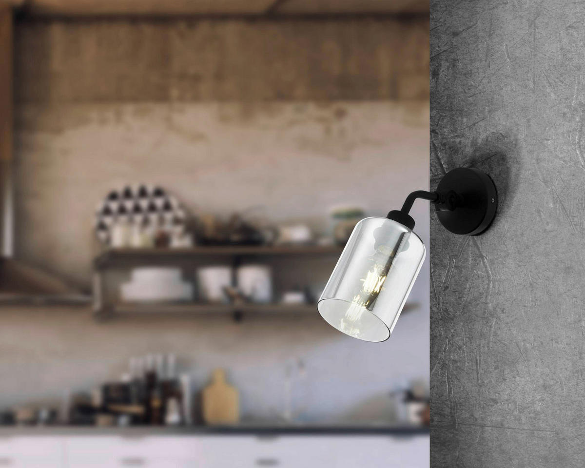 VÄGGLAMPA Forestburg 11,5/29 cm   - vit, Design, metall/glas (11,5/29cm) - Eglo