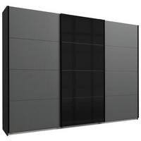 SCHWEBETÜRENSCHRANK 270/210/65 cm 3-türig Graphitfarben, Schwarz  - Graphitfarben/Schwarz, Basics, Holzwerkstoff/Metall (270/210/65cm) - Livetastic