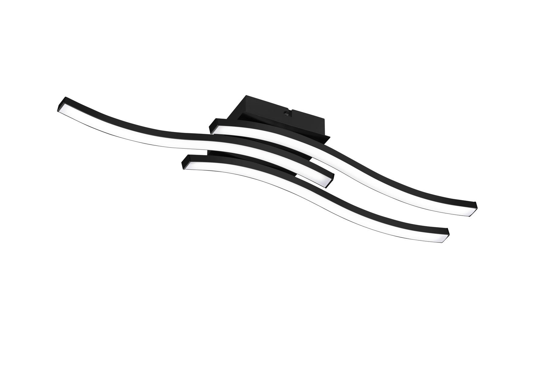 LED SVJETILJKA STROPNA  - crna, Trend, metal/plastika (56/7/12cm)