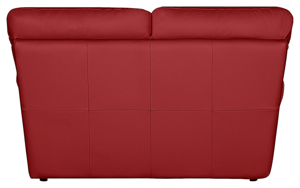 2-SITZER-SOFA in Echtleder Rot  - Rot/Schwarz, Design, Leder/Kunststoff (150/92/85cm) - Livetastic