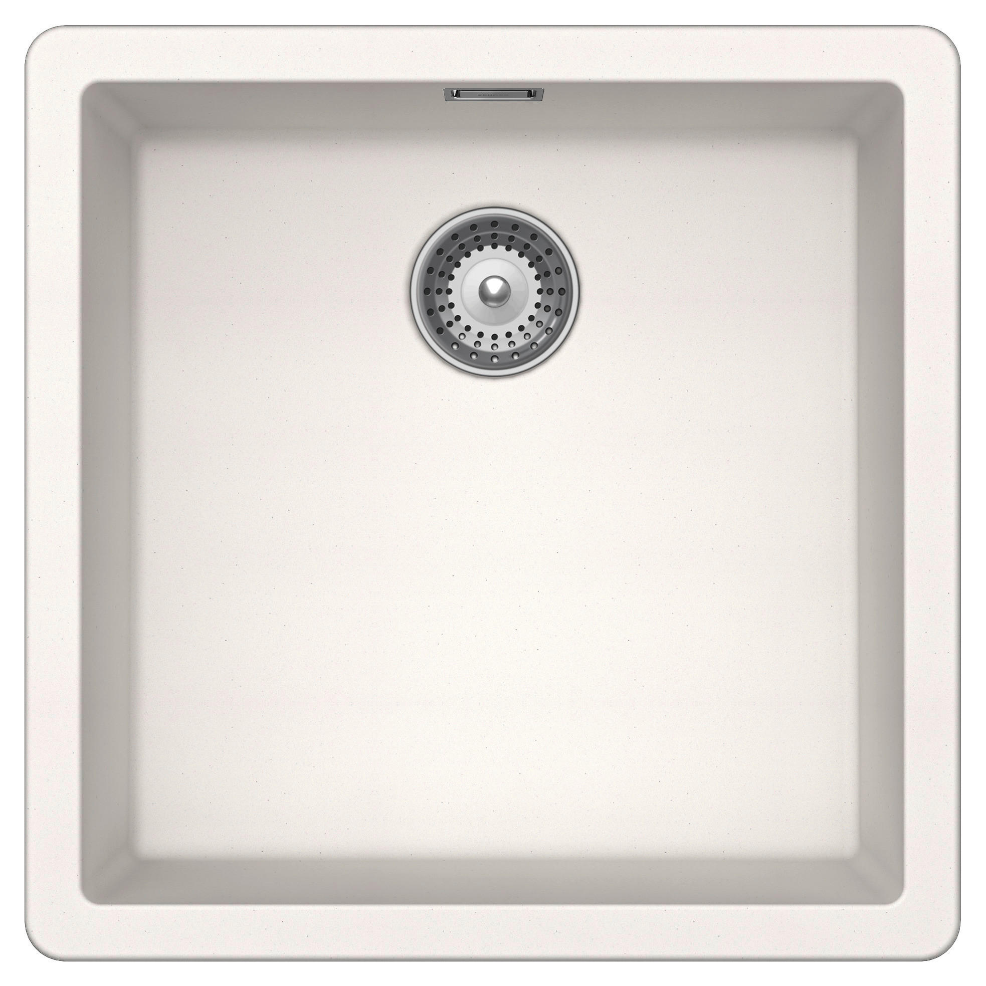 SPÜLE GREN100UPOL  - Weiß, Basics, Stein (45,6/45,6cm) - Schock