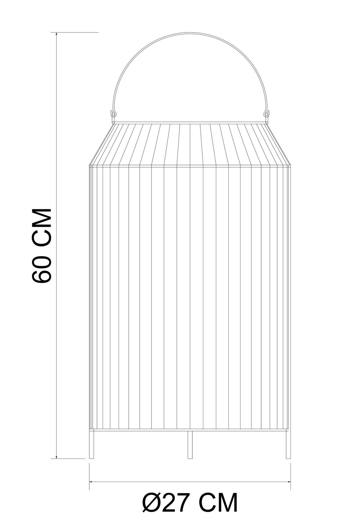 AUSSENLEUCHTE - Beige, Trend, Kunststoff/Metall (27/44cm) - Novel